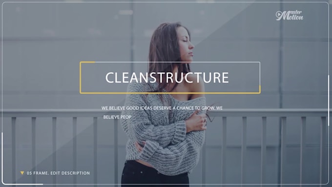 create a clean corporate presentation video slideshow
