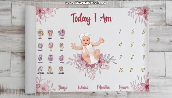 design adorable custom milestone blankets for babies