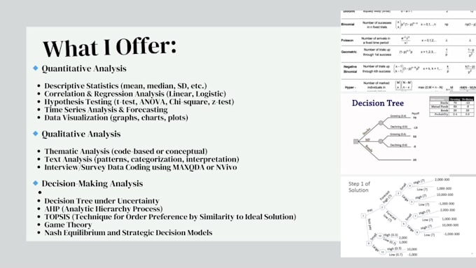 do quantitative and qualitative and decision making analysis