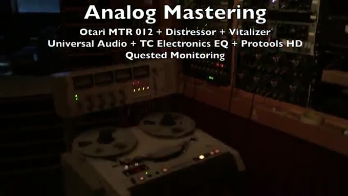 Big Deals! I will do analog mastering with tape recorder and analog gear