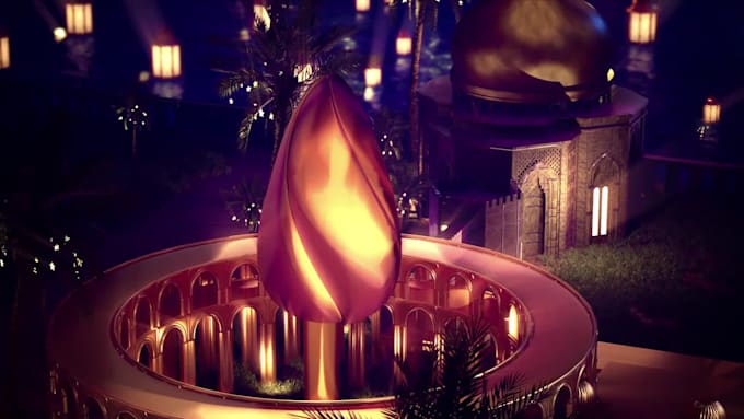 create ramadan fantasy logo intro