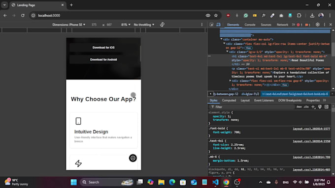 develop stunning landing pages with responsive layouts