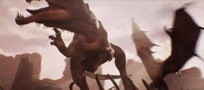 design 3d dragon,dinosaur prehistoric animals,creature model for animation,games