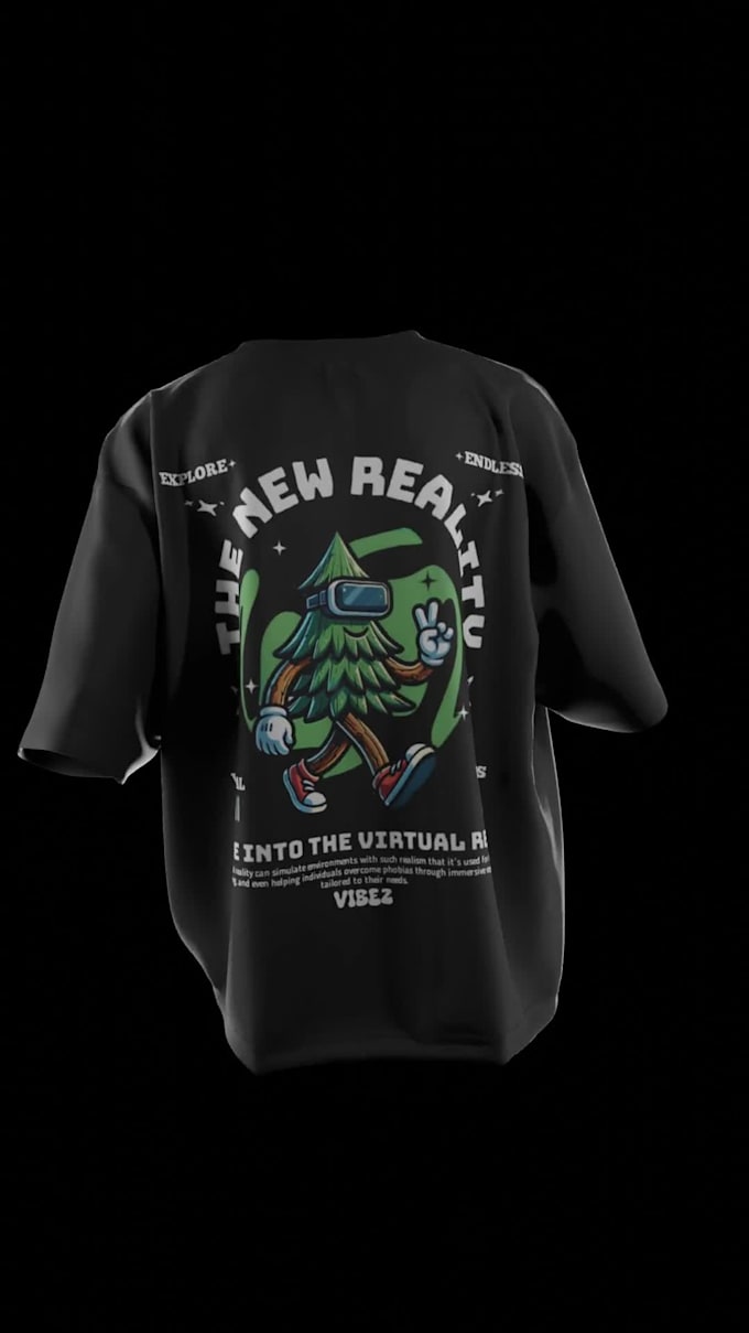 create 3d t shirt mockup walking animation in high quality