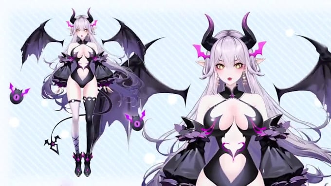 do 3d vtuber model lived2d model vutuber studio, anime model void 2dvtuber model