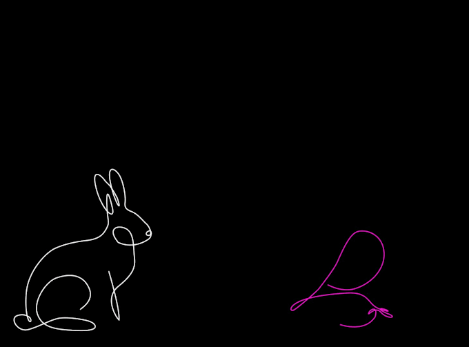 draw an animate line art in 1 day