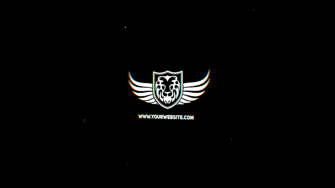 create digital glitch logo video intro