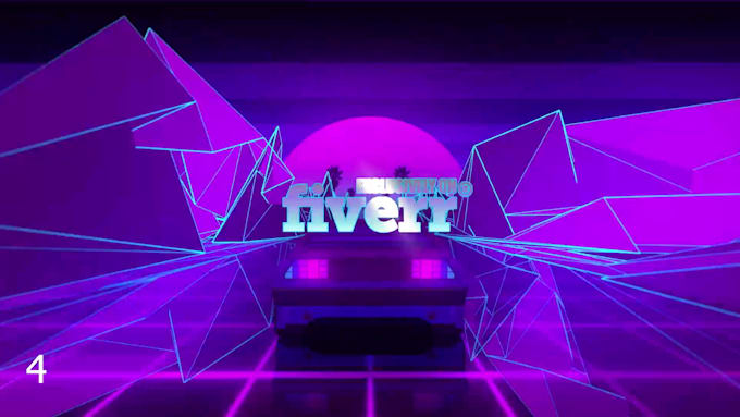 do retro 80s intro video and neon light animation