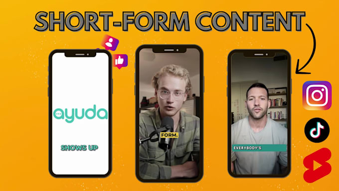 do short form content for instagram, tiktok youtube shorts in 24 hours