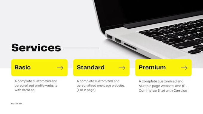make a personalized minimalistic website using carrd