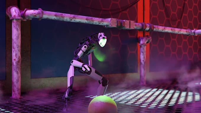 create a 3d animation in blender fitting your script