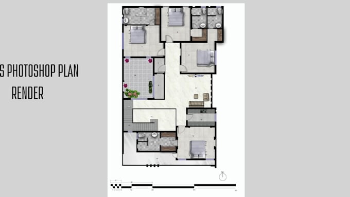 Render your floor plan, and master plan in photoshop by Arfahadnawaz ...