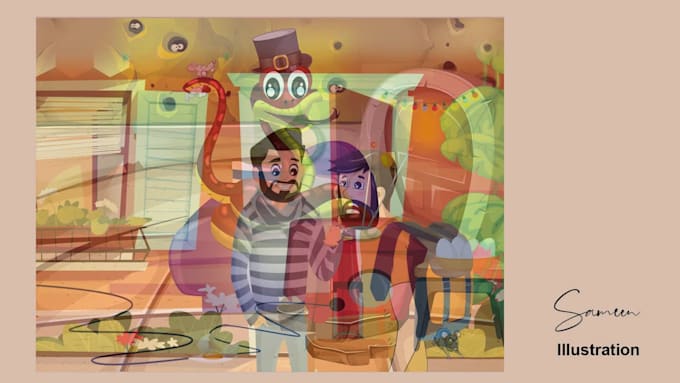 illustrate creative children illustration