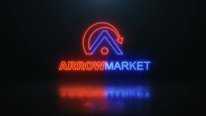 design neon style logo intro animation