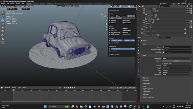 stylized 3d car models for games, animation, or illustration