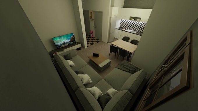 3d design interior 3d design animation 3d scenes by Aurwavee | Fiverr