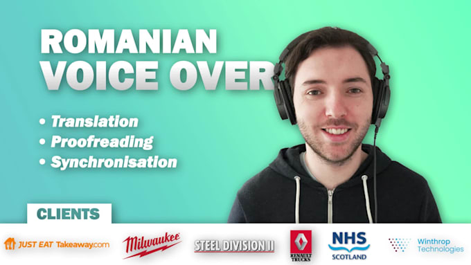 do a professional voice over in romanian