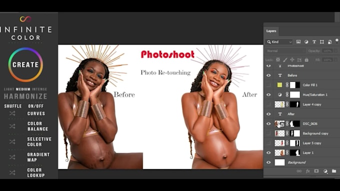 do photoshop highend portrait retouch edits
