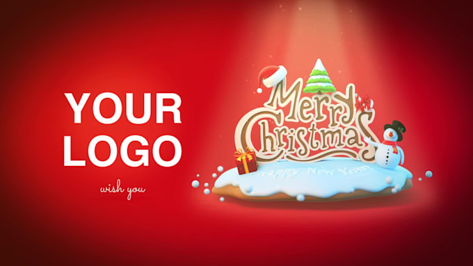 create amazing christmas video, animation card