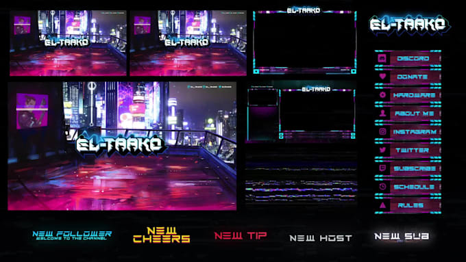 Design stream overlay package for twitch and kick by Overlayzone | Fiverr