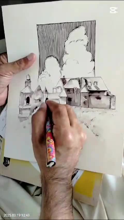 draw hand drawn pen and ink art drawings, illustrations