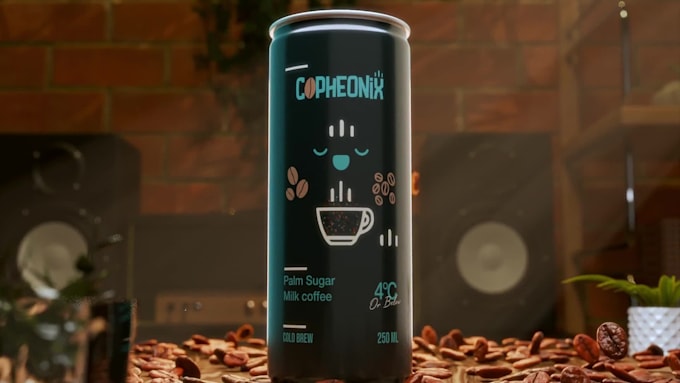 create 3d coffee animation ads