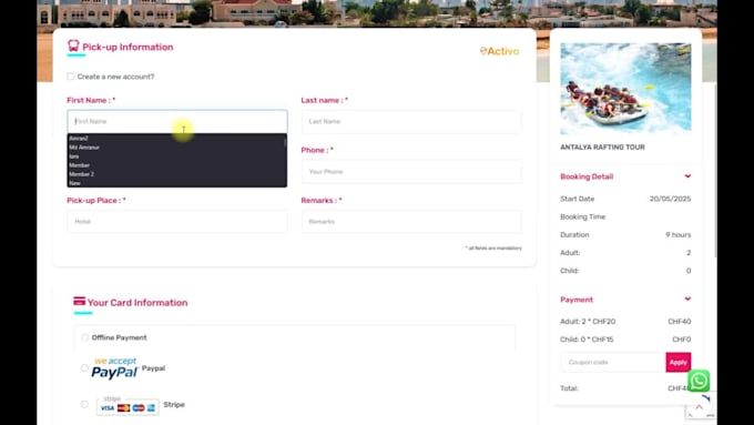 build a booking system for travel, ticket, and appointment