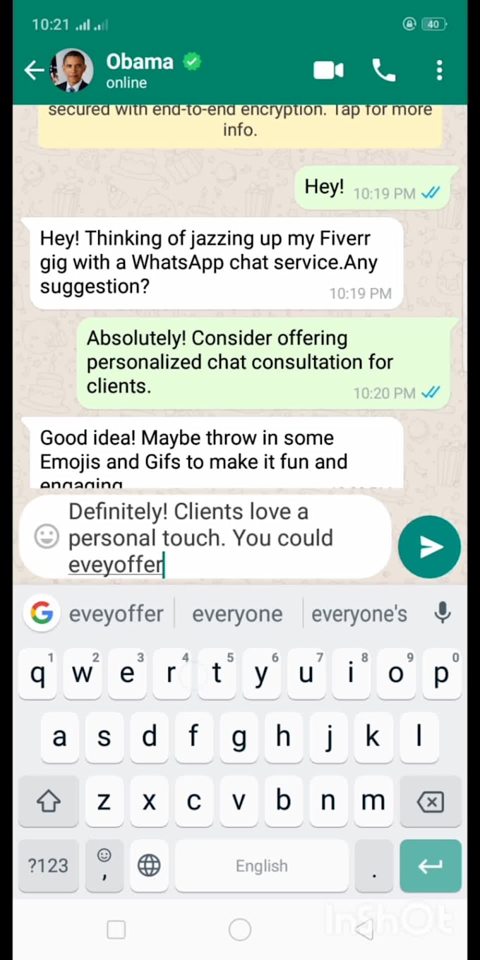 create whatsapp conversation video