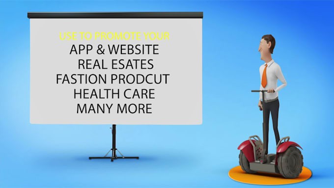 make business promo video 3d animated man presentation style