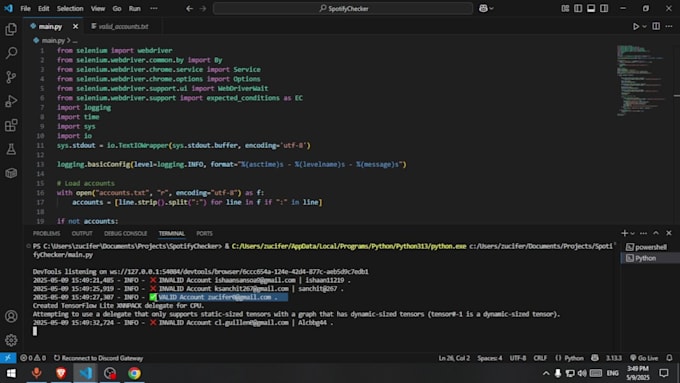 python automation script for login and scraping