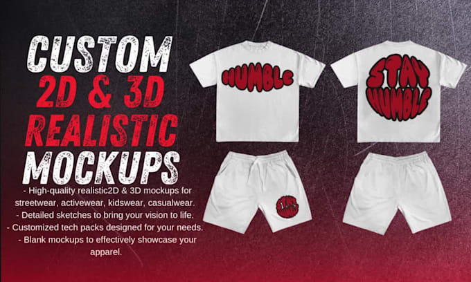 do attractive realistic streetwear clothing mockups