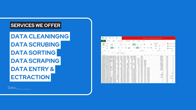 data sorting, data cleaning, extraction, and data entry