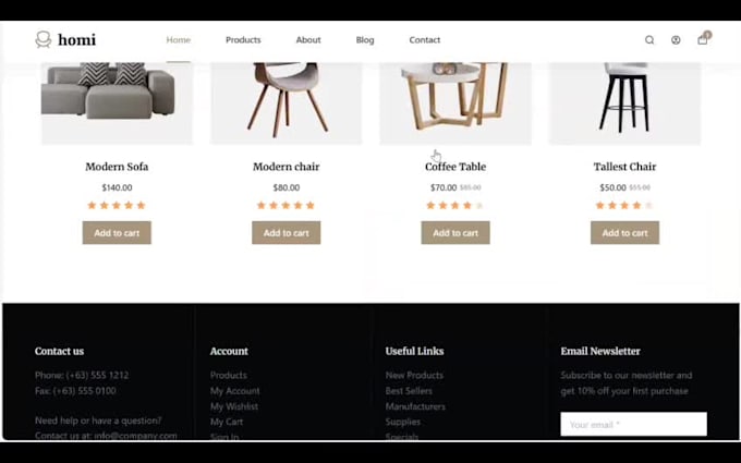 design and develop a custom wordpress online store