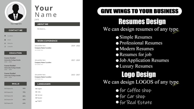 Design modern resumes typography - Modern Resumes Typography Luxury Flyers 