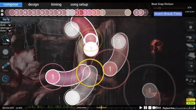 create an osu map for any song of your choice