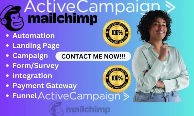 set up automation, landing page using activecampaign and mailchimp