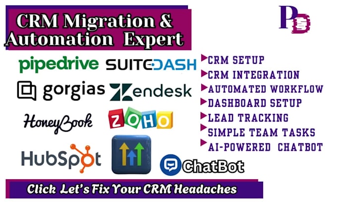 setup gorgias hubspot zendesk zoho suitedash honeybook pipedrive shopify crm