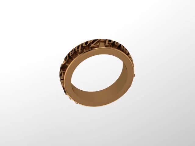 create a modern 3d cad jewelry design and render it