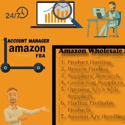 manage amazon seller central, fba inventory, listings and PPC campaigns