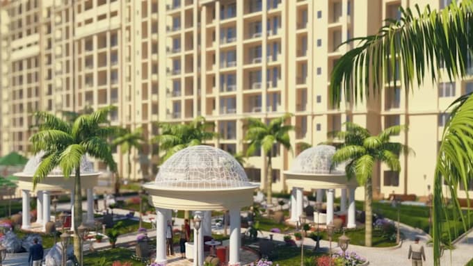 do 3d models and render for high rise tower building