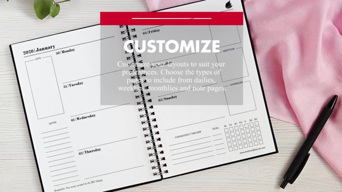 Progettare un layout per diario, agenda, cartella di lavoro o calendario