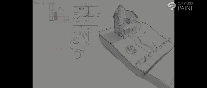 illustrate 2d environment concept art and backgrounds