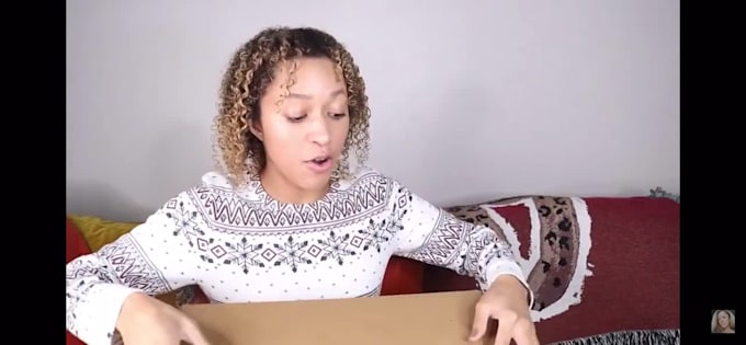 make an unboxing video of your product as a female model