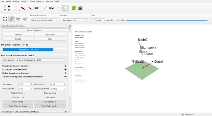 assist in qblade software simulations for wind turbines