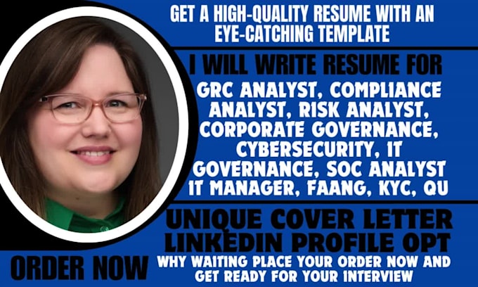 deliver perfect resume for grc, kyc, QA, soc analyst, data science, and engineer