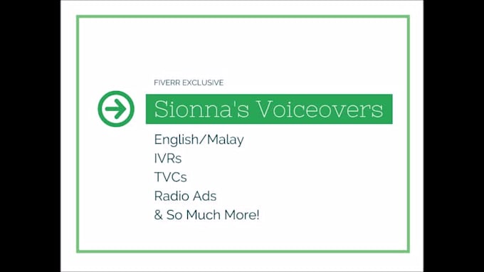 record a female malay or english voice over