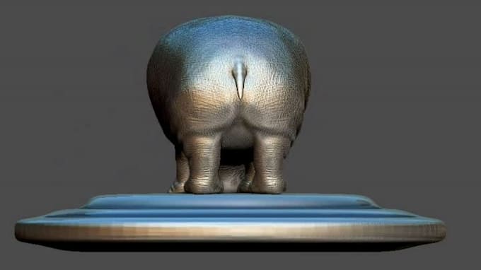 do the 3d model in zbrush and blender for 3d print
