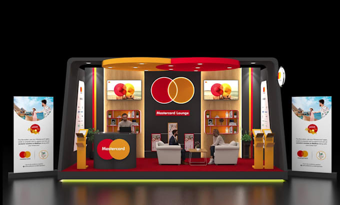 design professional 3d exhibition booth, event stage, virtual environment