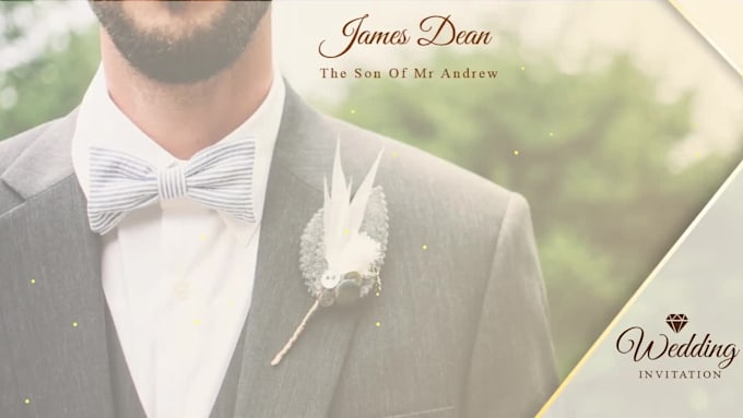 design elegant and romantic wedding invitation video