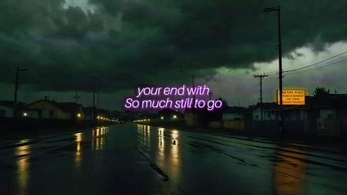 do a aesthetic lyrics video